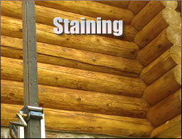  Collinsville, Virginia Log Home Staining